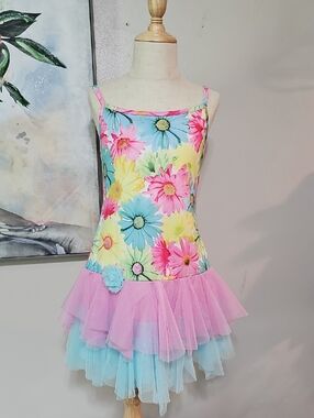 3 for $20 🌼 Kate Mack Multi-Color Floral Tiered Tutu Dress - Size 7
